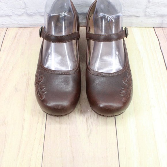 Dansko Savanna Brown Mary Jane Comfort Clogs Shoes Size 39 US 9 - Picture 5 of 9